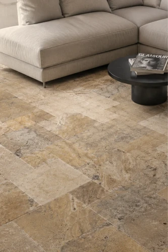 Komplet Rzymski Trawertynowy Scabos Dłutowany Szczotkowany | Komplet = 0,742 m2 | gr. 1,2 cm