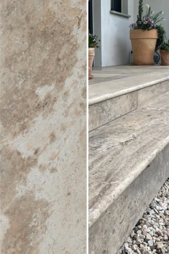 Podstopnica Trawertynowa Silver Ash Szlifowany | 135x16,5x2 c