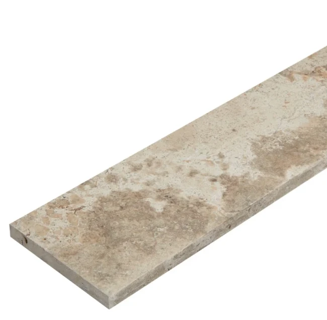 Podstopnica Trawertynowa Silver Ash Szlifowany | 135x16,5x2 c
