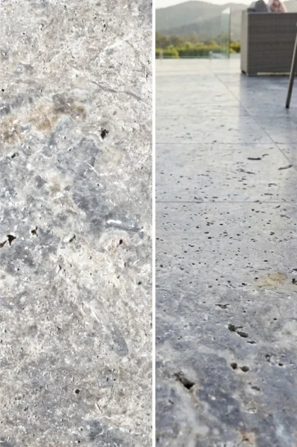 Płytka Trawertynowa Silver Ash Modern Tumbled | 61x61x3 cm