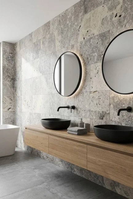 Płytka Trawertynowa Silver Ash Modern Tumbled | 61x40,6x1,2 cm