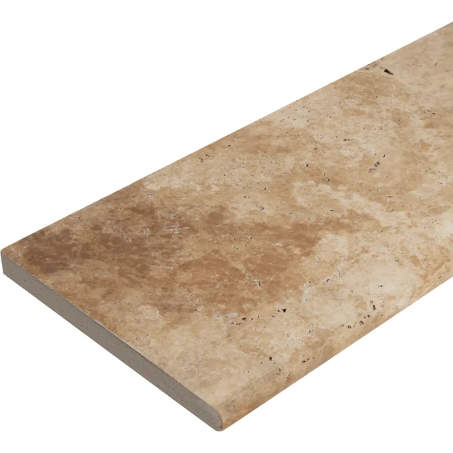 Stopień Trawertynowy Classic Szlifowany Bullnose | 135x33x3 cm