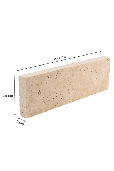Opornik Trawertynowy Classic Szlifowany | 100x20x6 cm