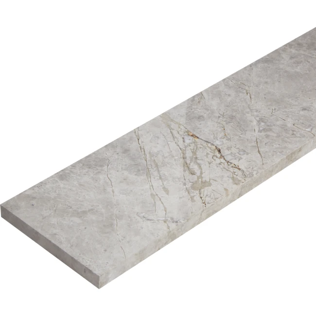 Podstopnica Marmurowa Tundra Grey Polerowany | 135x16,5x2 cm