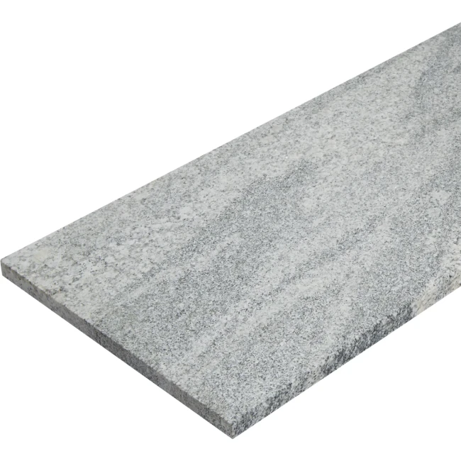 Zestaw Schodowy Granitowy Juparana New – Stopień Płomieniowany + Podstopień Polerowany | 150x33x3 / 150x16,5x2 cm