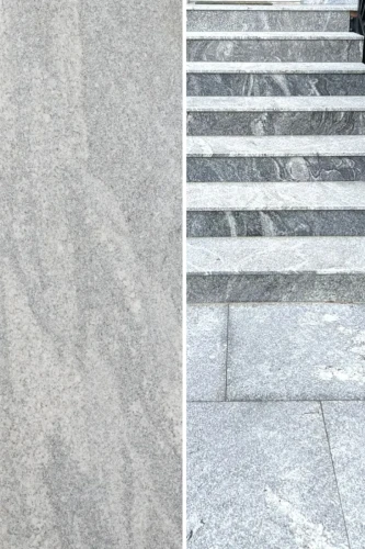 Zestaw Schodowy Granitowy Juparana New Stopień Płomień + Podstopień Poler | 150x33x3 / 150x16,5x2 cm
