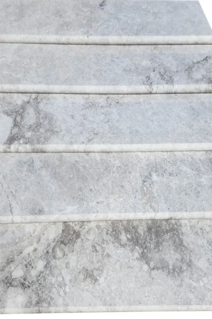 Stopień Marmurowy Tundra Grey + Bullnose Szlifowany | 135x33x2 cm