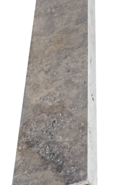 Opornik Trawertynowy Silver Ash Delikatnie Szlifowany Bębnowany | 100x20x6 cm