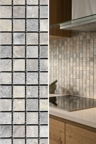 Mozaika Trawertynowa Silver Ash Standard 2 3x2 3 Bębnowany | 30,5x30,5x1 cm