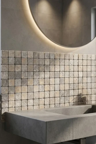 Mozaika Trawertynowa Silver Ash Premium 4,8x4,8 Bębnowany | 30,5x30,5x1 cm
