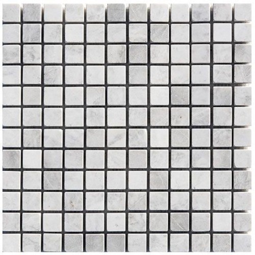 Mozaika Marmurowa Royal White 2,3x2,3 Bębnowany | 30,5x30,5x1 cm