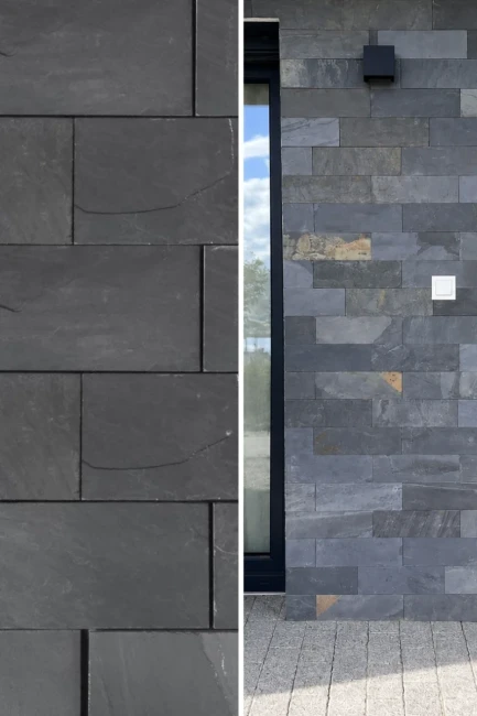 Płytka Łupek Black Slate Naturalny | 30x10x0,8-1,3 cm