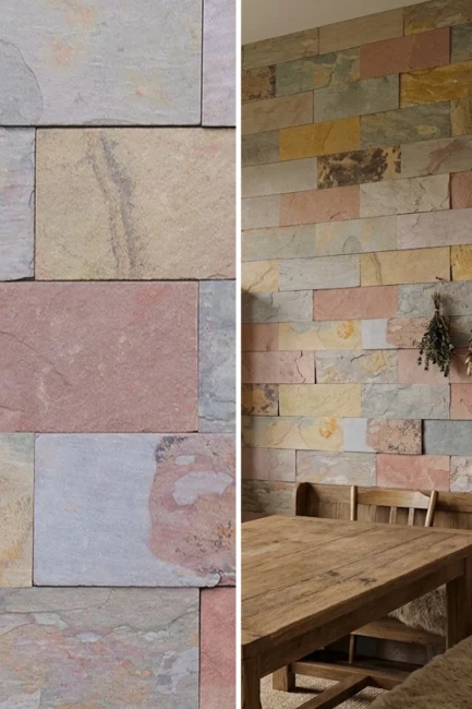 Płytka Łupek Multicolor Naturalny | 30x10x0,8-1,3 cm