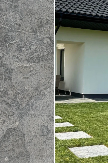 Płytka Wapienna L828 Blue Limestone Szczotkowany Płomieniowany | 60x40x2 cm
