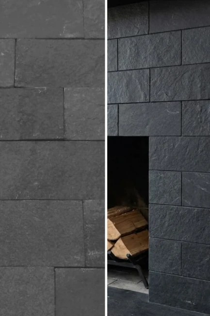 Płytka Wapienna Chittor Black Naturalny | 30x10x1-1,3 cm