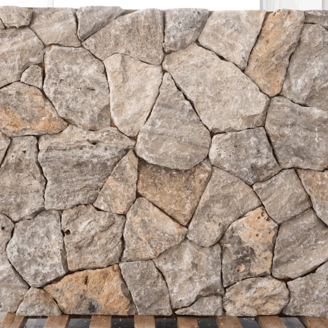 Kamień Elewacyjny Dekoracyjny Trawertyn Crazy Wall Rockface Silver Łupany