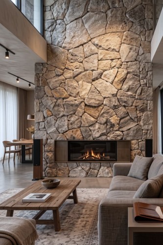 Kamień Elewacyjny Dekoracyjny Trawertyn Crazy Wall Rockface Silver Łupany