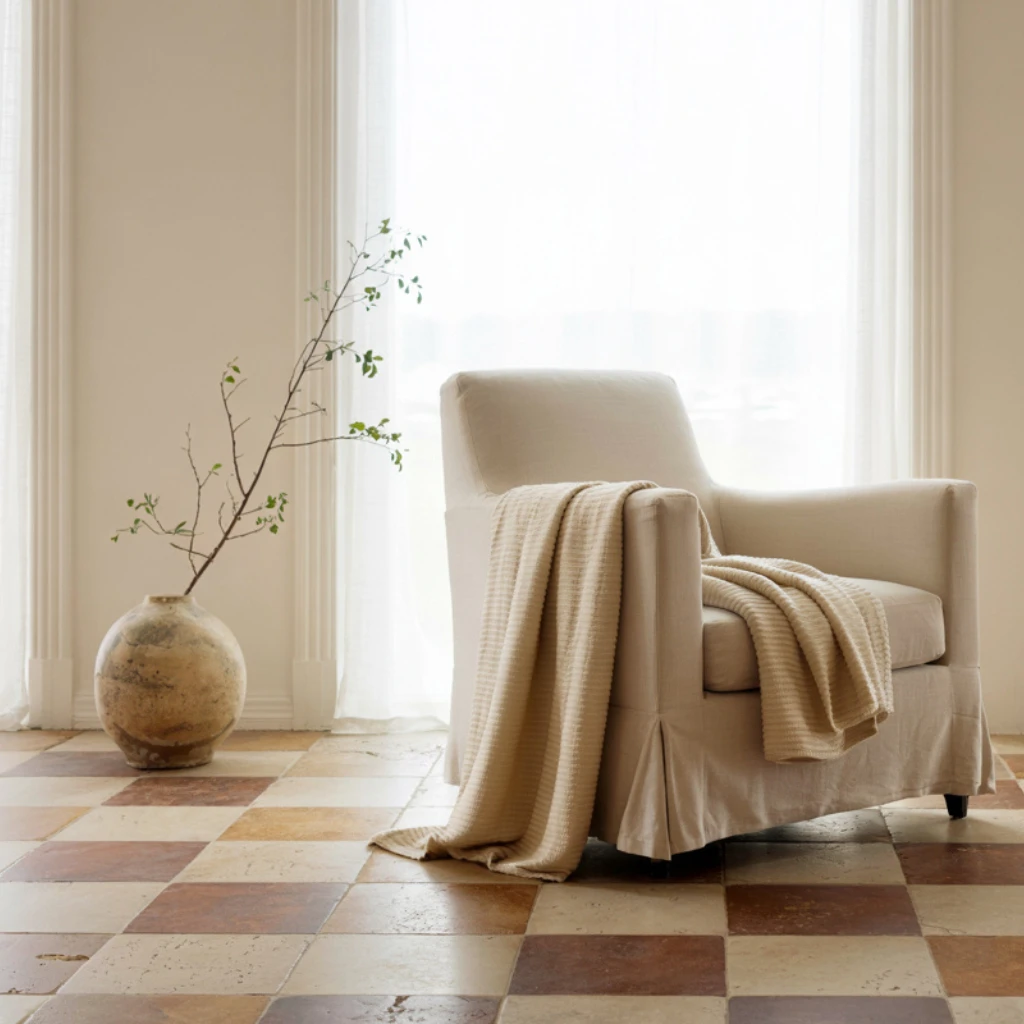 Trawertyn – naturalny kamień, który podbija nowoczesne wnętrza